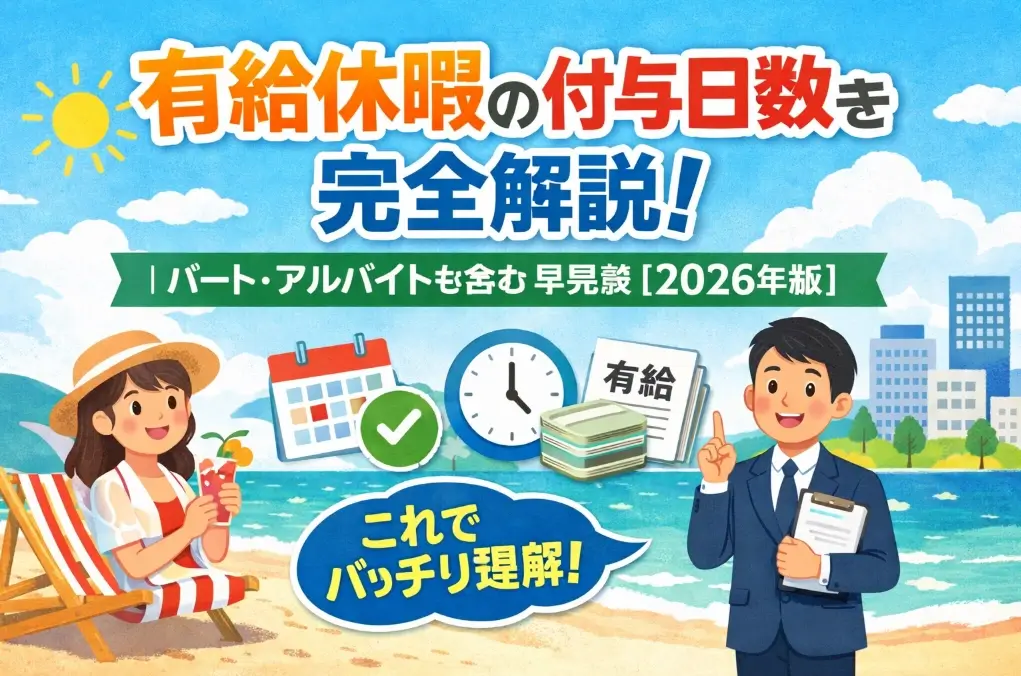 有給休暇の付与日数を完全解説｜パート・アルバイトも含む早見表